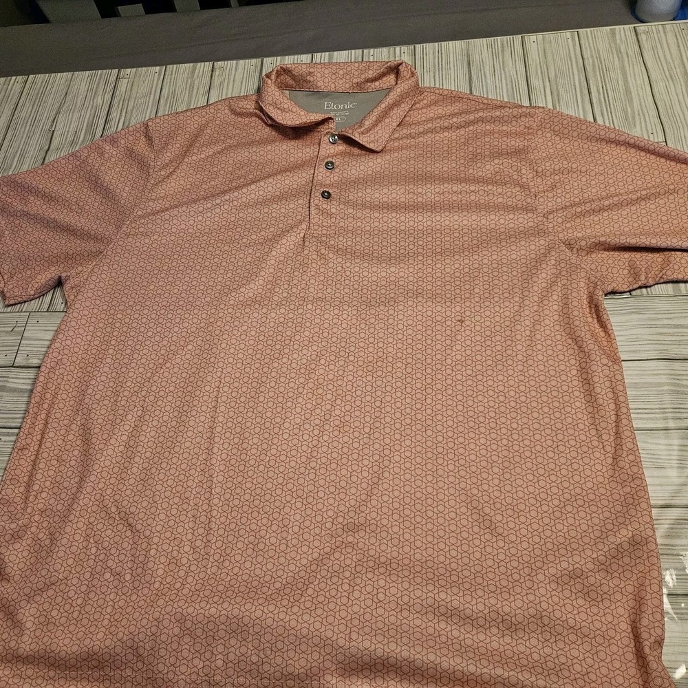 Etonic Polo‎ Mens Extra Large XL Pink  Golf Performance Stretch Flex